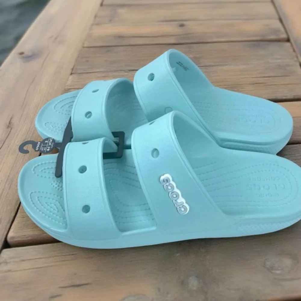 New Crocs Men’s Iconic Comfort Classic Sandal Slide Pure Water Blue Size 12